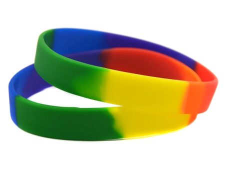 Gay Pride Plain Silicone Rubber Wristband Discount