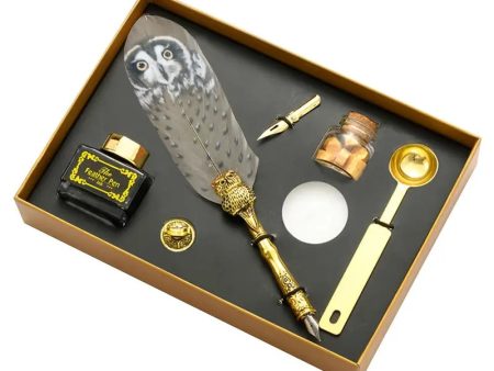 Calligraphy Set with Owl Feather Quill Online Hot Sale