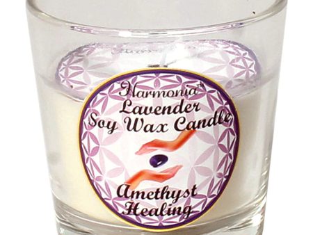 Healing Lavender Amethyst Soy Candle Online now