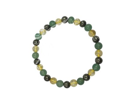 6mm Green Aventurine, Citrine, Pyrite Bracelet Online Hot Sale