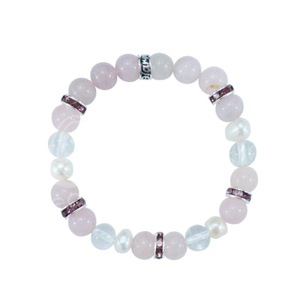 Rose Quartz, Pearl, Clear Quartz Bracelet Discount