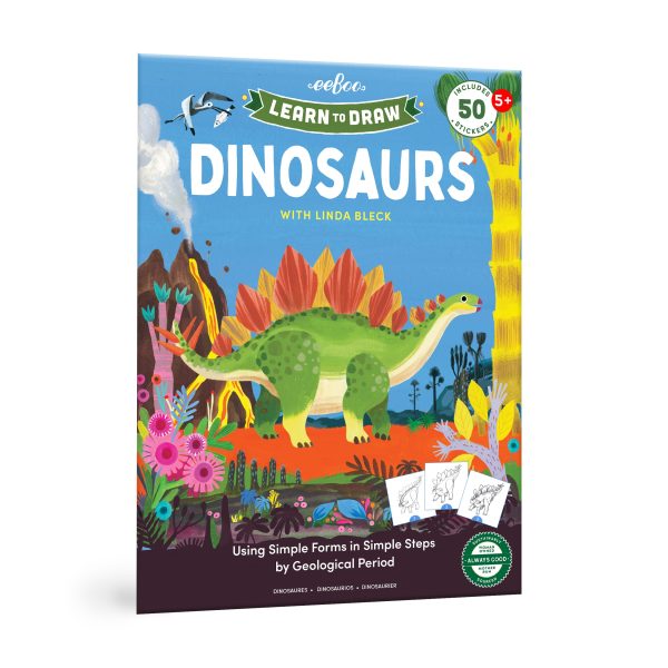 Learn To Draw Dinosaurs w Stickers Online Hot Sale