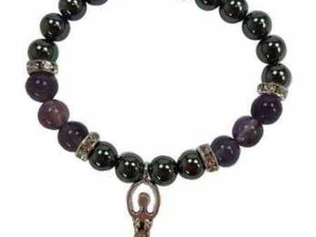 8mm Hematite, Amethyst W Goddess Charm Online