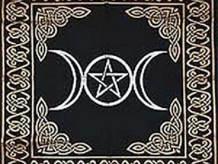 Triple Moon With Pentagram Altar Cloth Discount