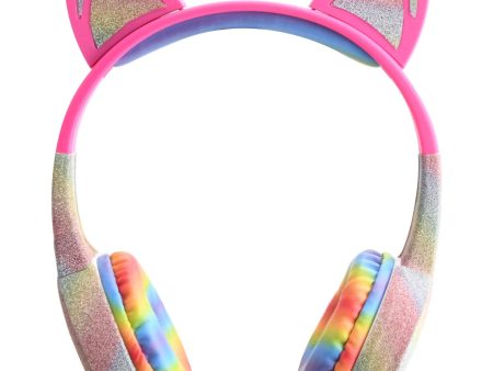 Stereo Bluetooth Headphones Cat Ears w LED Lights Supply