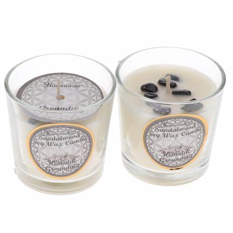 Grounding (Sandalwood and Hematite) Soy Candle Hot on Sale