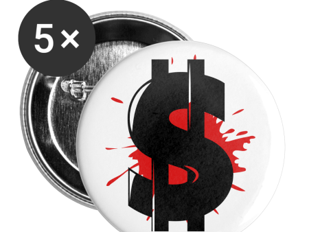 BLOOD MONEY Buttons small 1   (5-pack) For Sale