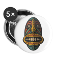 AFRICAN MASK 2 Buttons small 1   (5-pack) Online Hot Sale