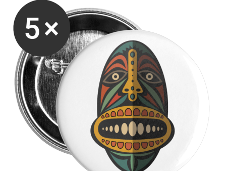 AFRICAN MASK 2 Buttons small 1   (5-pack) Online Hot Sale