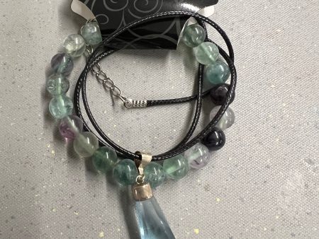 Fluorite Necklace and Bracelet Set Discount