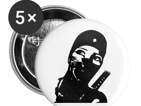 NINJA WOMAN Buttons small 1   (5-pack) For Sale