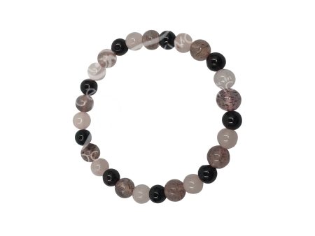 6mm Rose Quartz, Strawberry Quartz, Garnet Bracelet For Sale