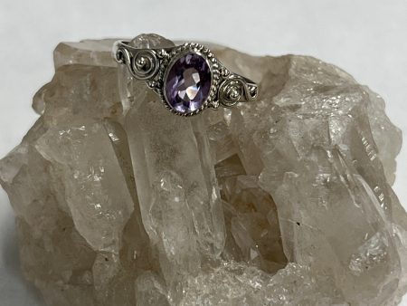 S S Amethyst Ring Size 8 For Cheap