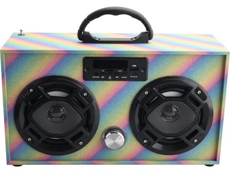 Glitter Rainbow Boombox-Bluetooth w LED Lights Supply