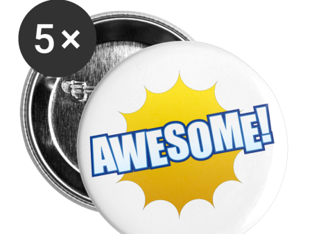 AWESOME Buttons small 1   (5-pack) on Sale