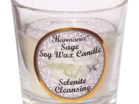 Cleaning Sage Selenite Soy Candle Hot on Sale