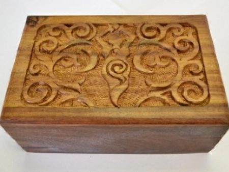 Goddess of Earth Wooden Carved Box For Cheap