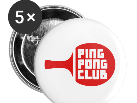 PING PONG CLUB Buttons small 1   (5-pack) For Discount