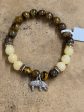 Golden Tiger Eye and Yellow Jade W  Elephant Online Hot Sale