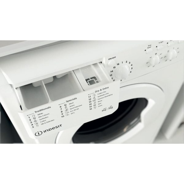 Indesit IWDC65125UKN 6 5kg Freestanding Washer Dryer on Sale